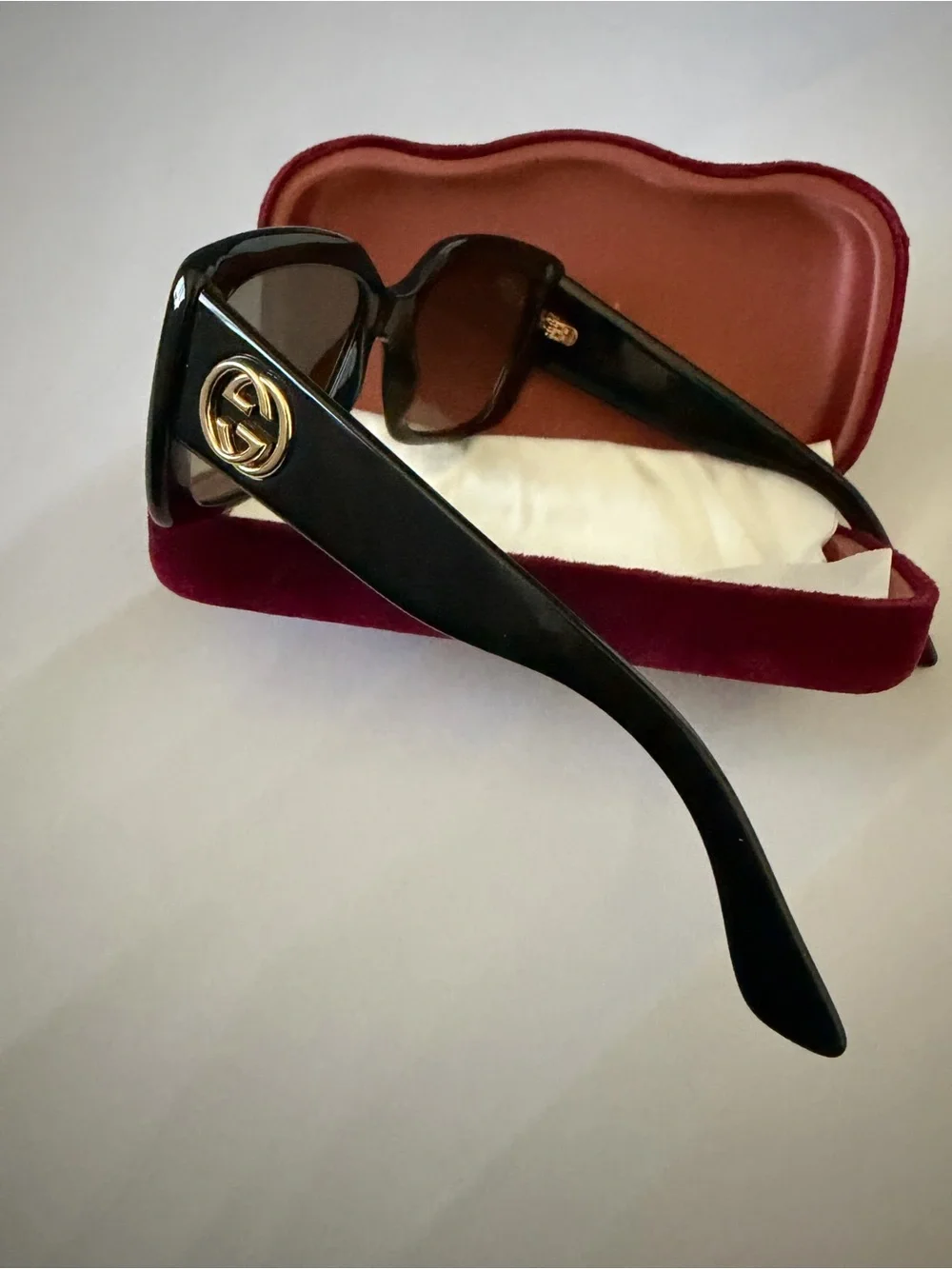 Gucci Black Oversized Square Sunglasses